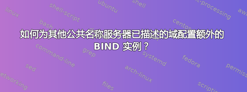 如何为其他公共名称服务器已描述的域配置额外的 BIND 实例？