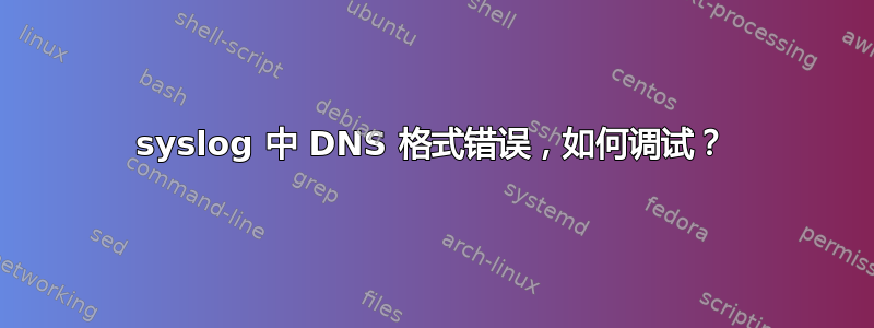 syslog 中 DNS 格式错误，如何调试？