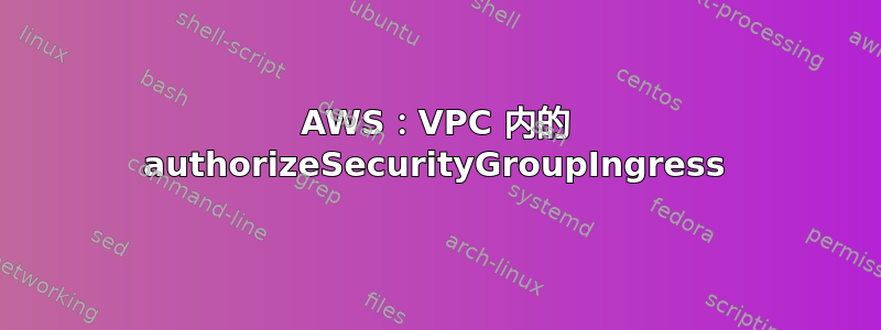 AWS：VPC 内的 authorizeSecurityGroupIngress