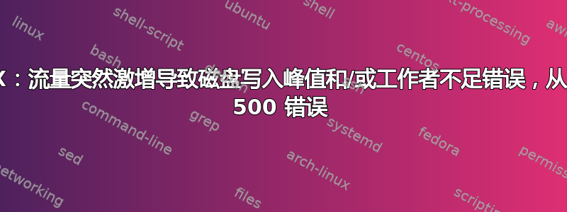 NGINX：流量突然激增导致磁盘写入峰值和/或工作者不足错误，从而导致 500 错误