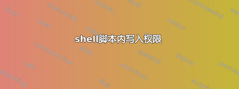 shell脚本内写入权限