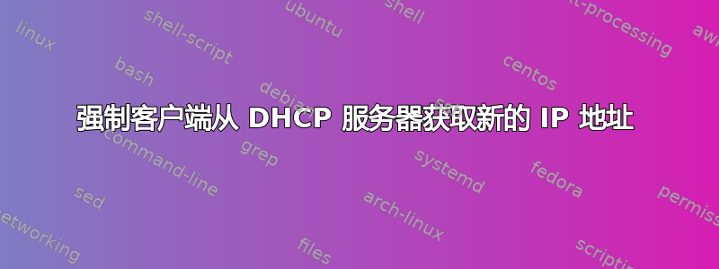 强制客户端从 DHCP 服务器获取新的 IP 地址