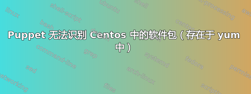 Puppet 无法识别 Centos 中的软件包（存在于 yum 中）