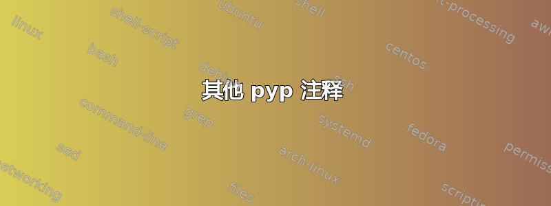 其他 pyp 注释