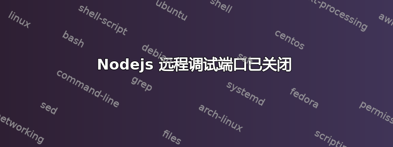 Nodejs 远程调试端口已关闭