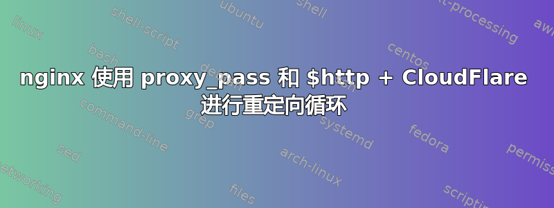 nginx 使用 proxy_pass 和 $http + CloudFlare 进行重定向循环