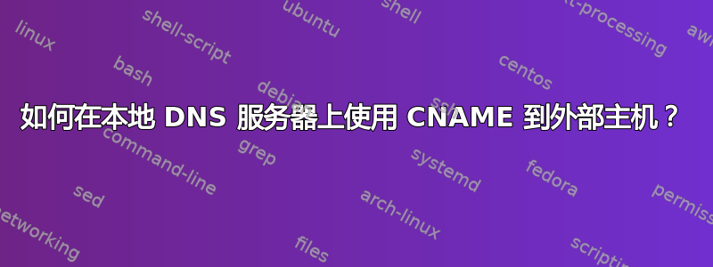 如何在本地 DNS 服务器上使用 CNAME 到外部主机？