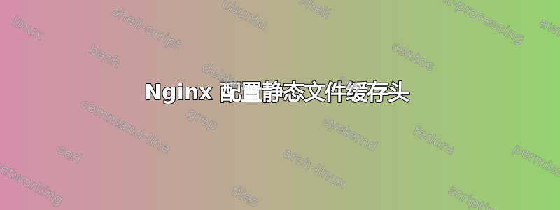 Nginx 配置静态文件缓存头