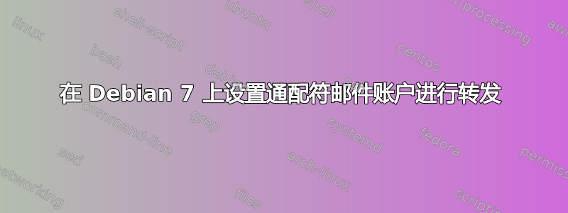 在 Debian 7 上设置通配符邮件账户进行转发