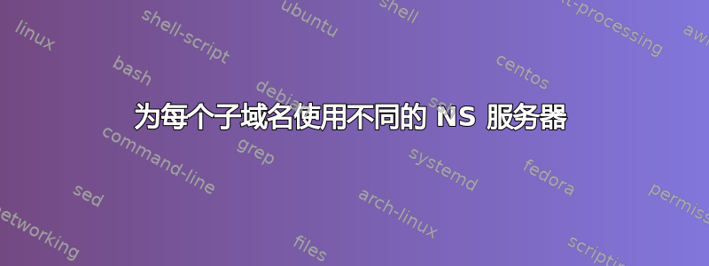 为每个子域名使用不同的 NS 服务器