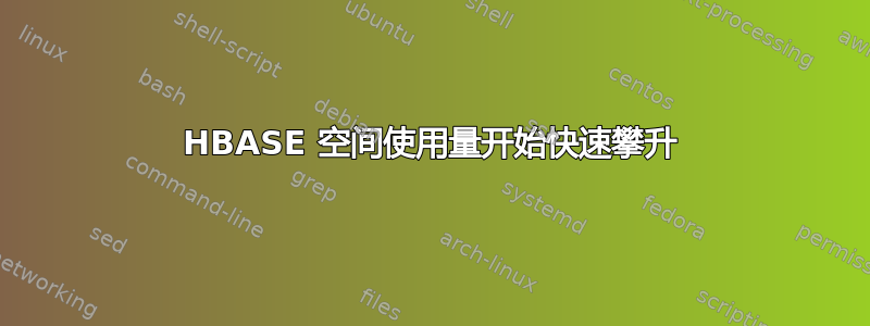 HBASE 空间使用量开始快速攀升