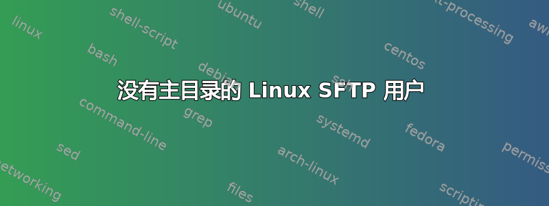 没有主目录的 Linux SFTP 用户