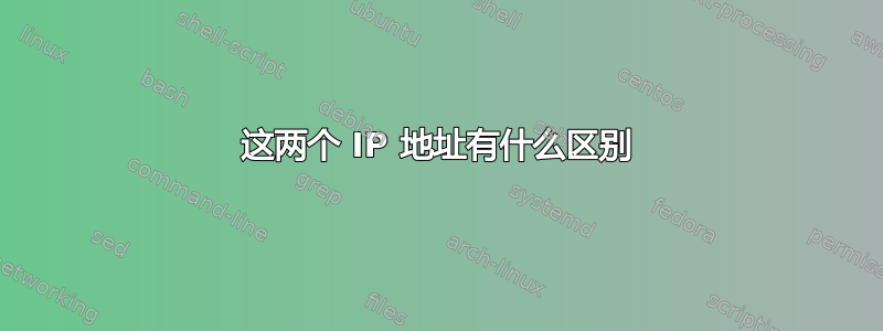 这两个 IP 地址有什么区别