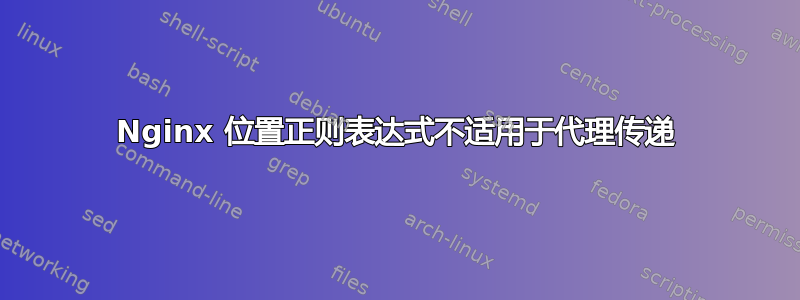 Nginx 位置正则表达式不适用于代理传递