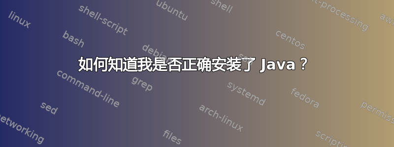 如何知道我是否正确安装了 Java？