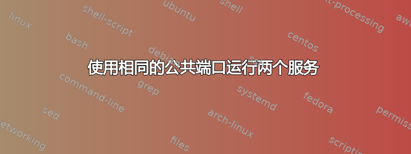 使用相同的公共端口运行两个服务