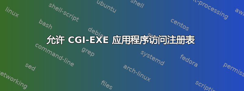 允许 CGI-EXE 应用程序访问注册表