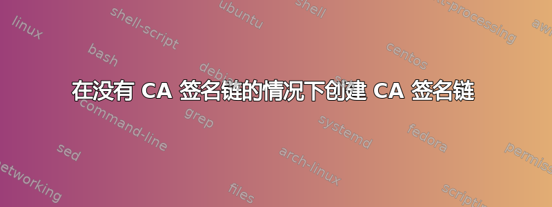 在没有 CA 签名链的情况下创建 CA 签名链