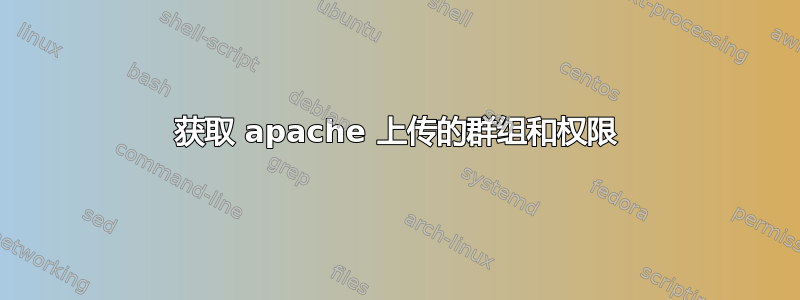 获取 apache 上传的群组和权限