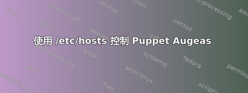 使用 /etc/hosts 控制 Puppet Augeas