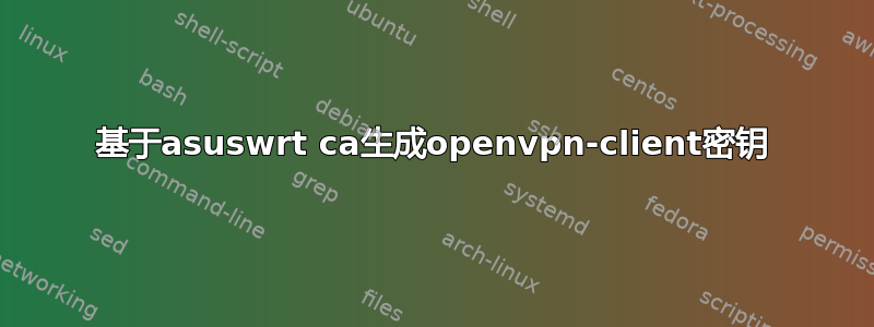 基于asuswrt ca生成openvpn-client密钥