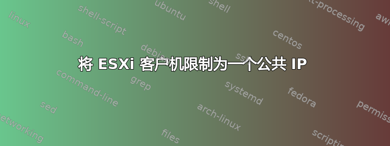 将 ESXi 客户机限制为一个公共 IP