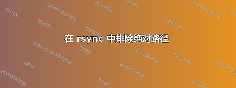 在 rsync 中排除绝对路径