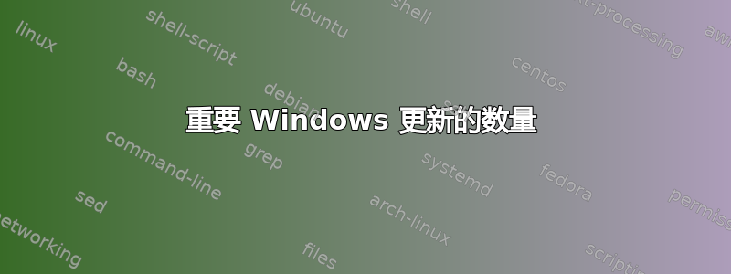 重要 Windows 更新的数量