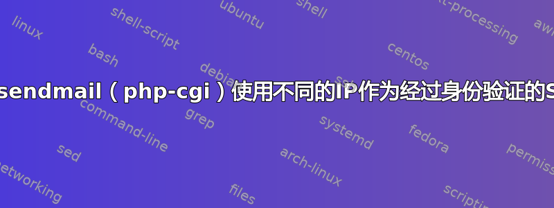 Postfix：sendmail（php-cgi）使用不同的IP作为经过身份验证的SMTP用户