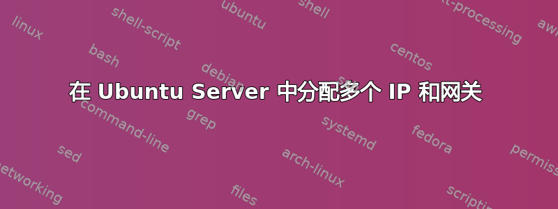 在 Ubuntu Server 中分配多个 IP 和网关