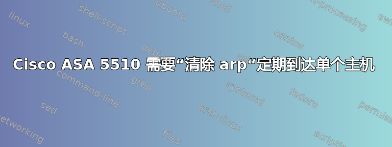 Cisco ASA 5510 需要“清除 arp“定期到达单个主机