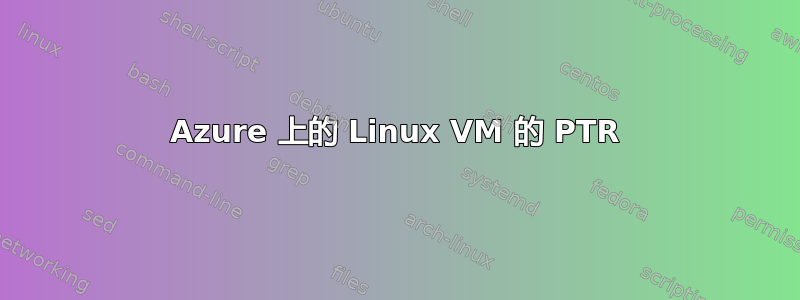 Azure 上的 Linux VM 的 PTR