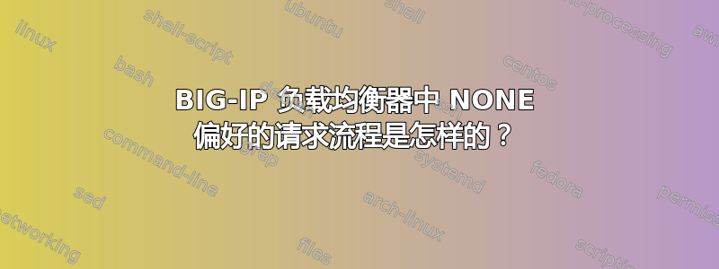 BIG-IP 负载均衡器中 NONE 偏好的请求流程是怎样的？