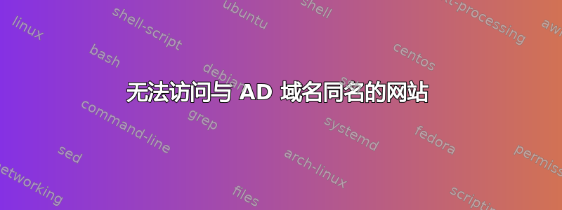 无法访问与 AD 域名同名的网站