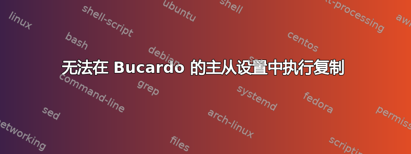 无法在 Bucardo 的主从设置中执行复制