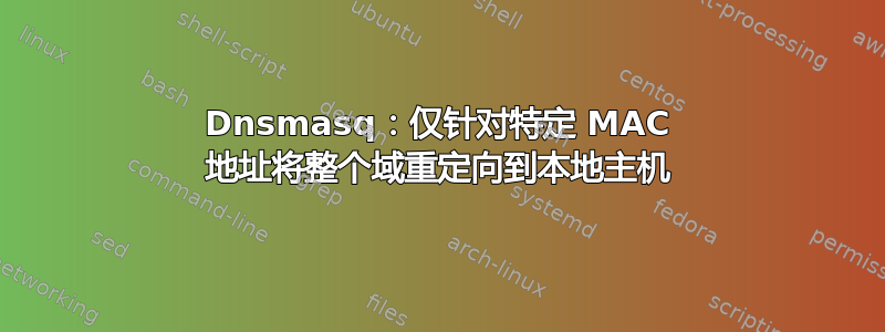 Dnsmasq：仅针对特定 MAC 地址将整个域重定向到本地主机