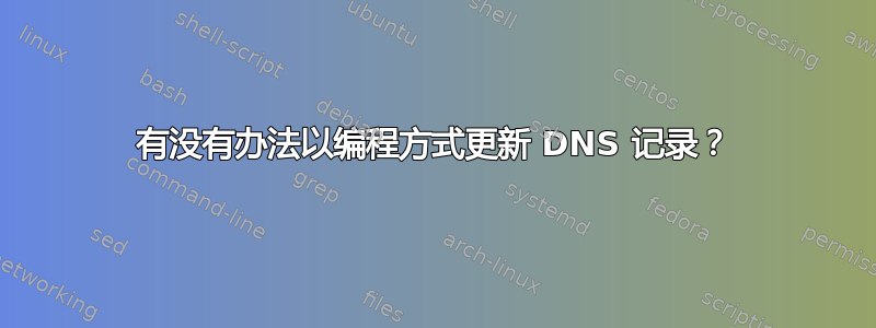 有没有办法以编程方式更新 DNS 记录？