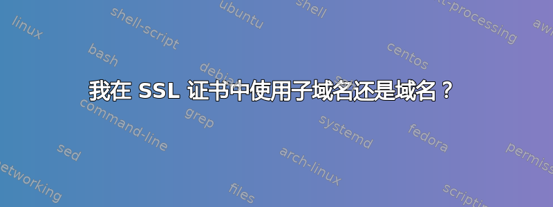 我在 SSL 证书中使用子域名还是域名？