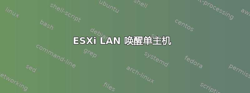 ESXi LAN 唤醒单主机 