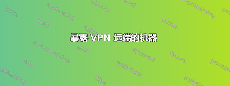 暴露 VPN 远端的机器