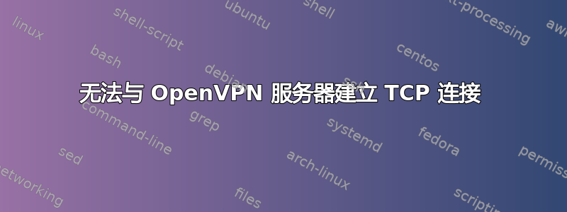 无法与 OpenVPN 服务器建立 TCP 连接