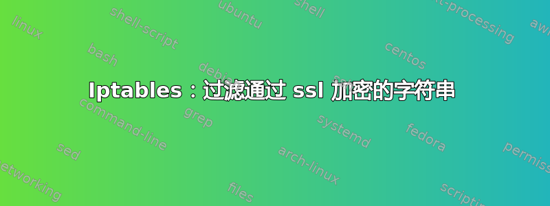 Iptables：过滤通过 ssl 加密的字符串