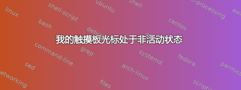 我的触摸板光标处于非活动状态