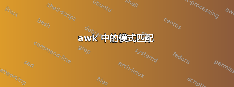 awk 中的模式匹配