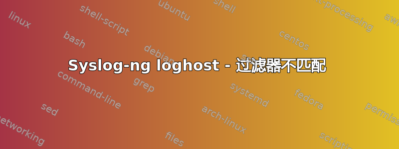 Syslog-ng loghost - 过滤器不匹配