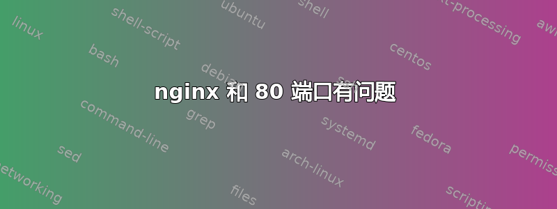 nginx 和 80 端口有问题