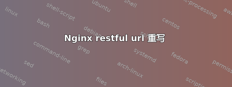 Nginx restful url 重写