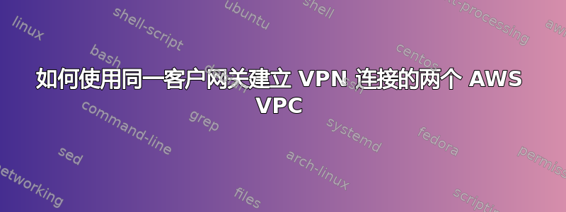 如何使用同一客户网关建立 VPN 连接的两个 AWS VPC