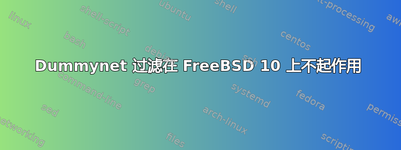 Dummynet 过滤在 FreeBSD 10 上不起作用