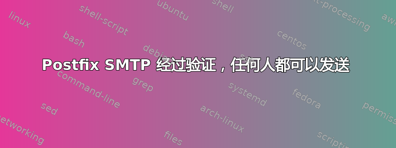 Postfix SMTP 经过验证，任何人都可以发送